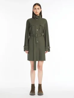 Wool gabardine dress