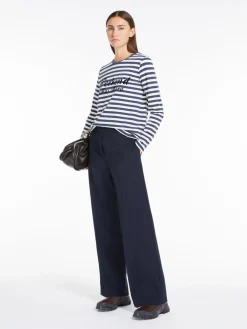 Wool gabardine trousers