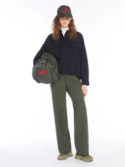Wool gabardine trousers