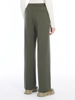 Wool gabardine trousers