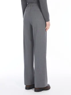 Wool gabardine trousers