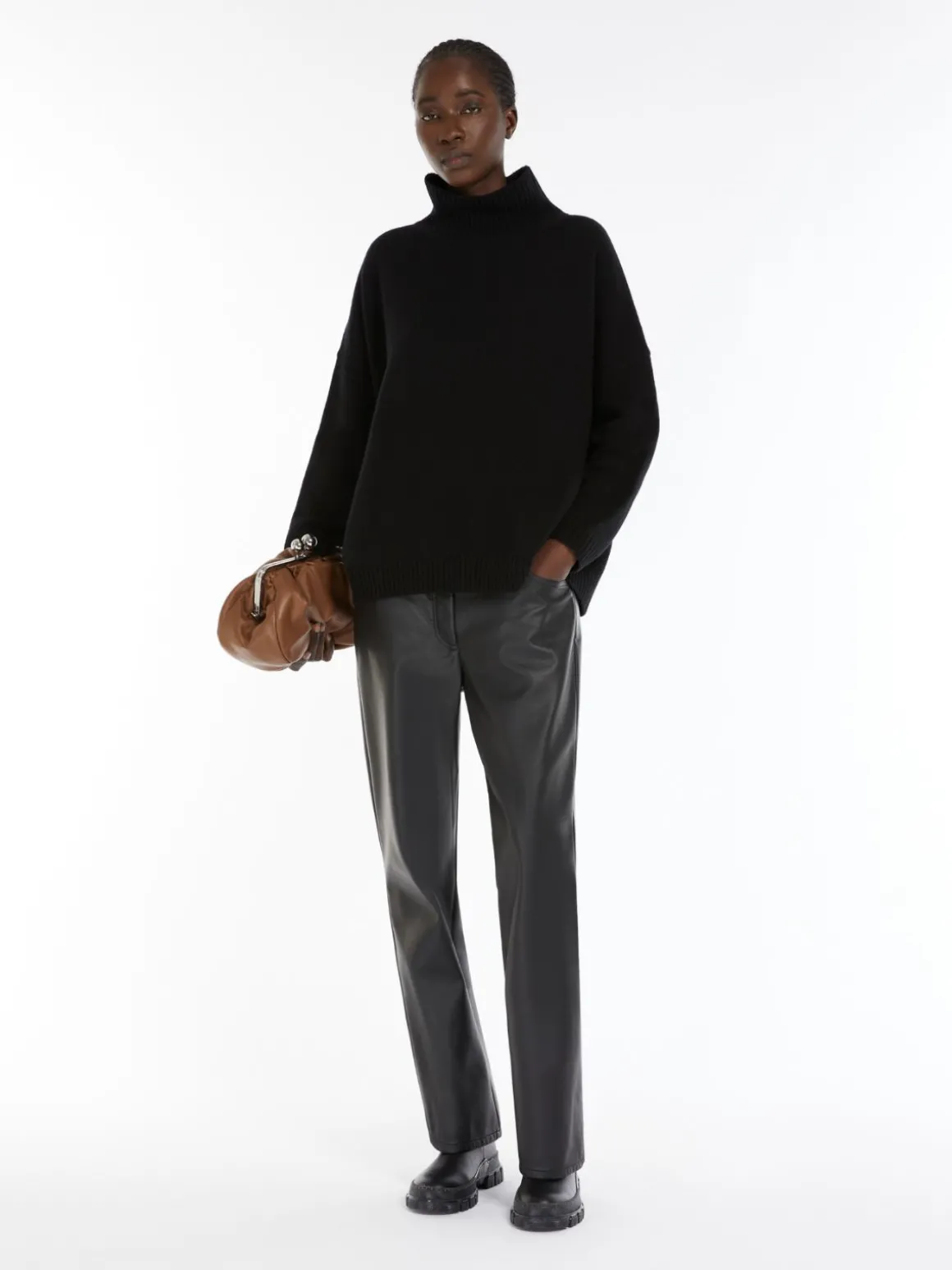 Wool high-neck sweater
