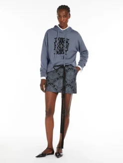 Wool knit sweatshirt
