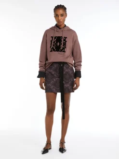 Wool knit sweatshirt