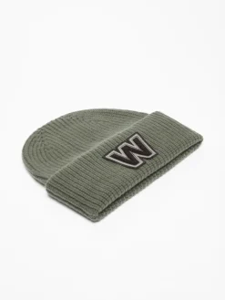 Wool logo beanie hat