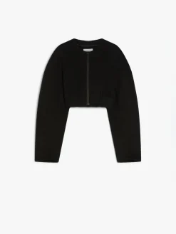 Wool micro bomber jacket