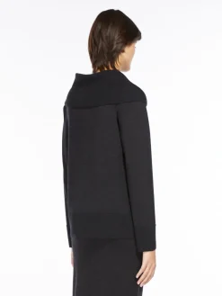 Wool off-the-shoulder jumper