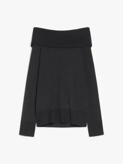 Wool off-the-shoulder jumper