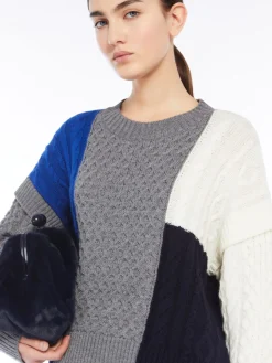 Wool patchwork sweater
