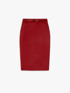 Wool pencil skirt
