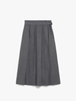 Wool pleated skirt