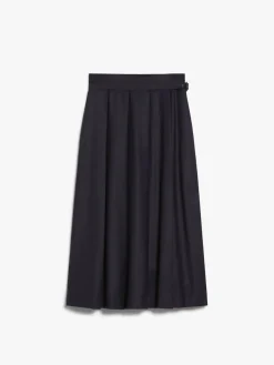 Wool pleated skirt