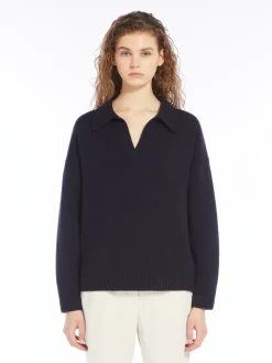 Wool polo shirt