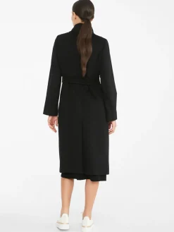 Wool robe-style coat