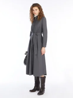 Wool shirt dress