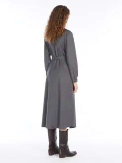 Wool shirt dress