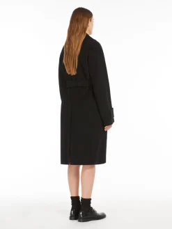 Wool single-breasted coat