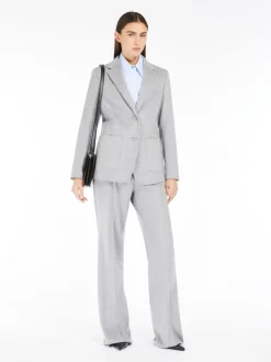 Wool single-breasted jacket