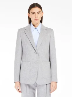 Wool single-breasted jacket