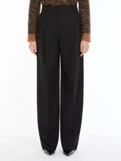 Wool twill trousers