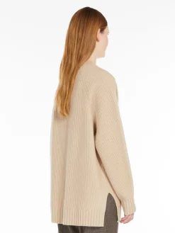 Wool, viscose and cashmere V-neck sweater