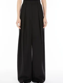 Wool wide-leg trousers