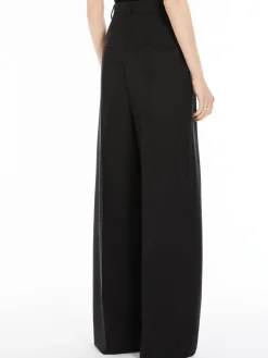 Wool wide-leg trousers