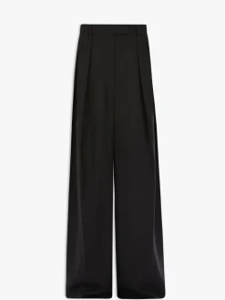 Wool wide-leg trousers