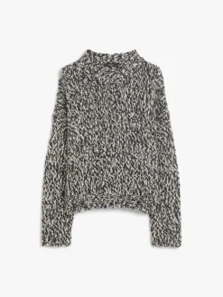 Wool-blend chiné crew-neck sweater