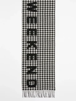 Wool-blend logo scarf