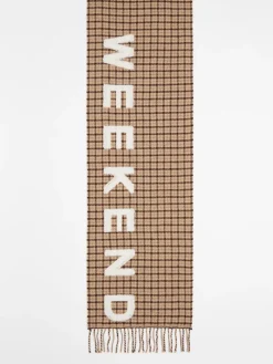 Wool-blend logo scarf