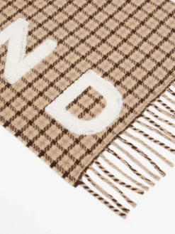 Wool-blend logo scarf