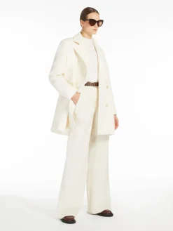 Wool/cashmere beaver cloth coat