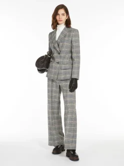 Woollen cloth palazzo trousers