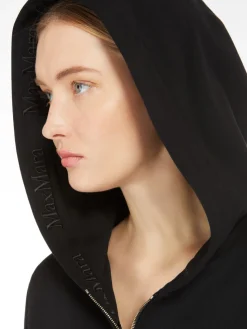 Zip-up cotton sweatshirt